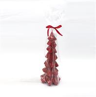 Candela Albero Lucida H.21X9.5Cm. Rosso