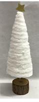 Alberello Peloso Con Base Legno H.35X10Cm.