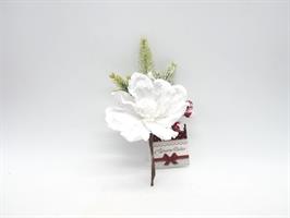 Pick Nevato 21Cm C/Aghi Pino Fiore/Bacche