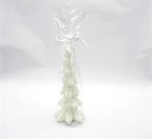 Candela Albero Lucida H.21X9.5Cm. Bianco