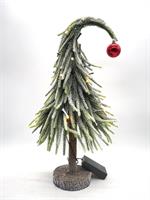 Pino Nevato H.46Cm. C/20 Luci - Base Legno