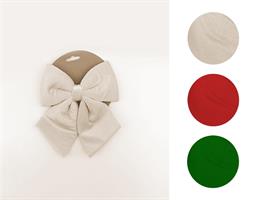 Fiocco Velluto Coste Da Append.H.18X15Cm Rosso-Panna-Verde