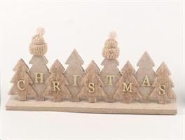 Decorazione In Legno/Feltro H13X30X5Cm - 2 Colori