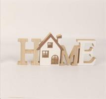 Decorazione In Legno -Home- H11X29.5X2.3Cm - Rosso