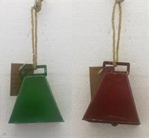 Campanaccio H.11X8.5X6.5Cm. Da Appendere Rossa/Verde