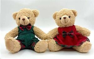 Orsacchiotto/A H.20Cm - C/Vestiti Velluto -