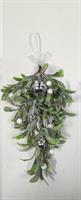 Mazzofoglie Glitterate Da Append. C/3Sonagli Arg. 38Cm.