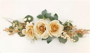 Decorazione C/Rose Panna 50Cm.