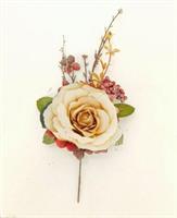Pick C/Fiori - H32Cm - Panna