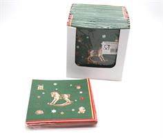 Confezione 20 Tovaglioli Carta 17X17Cm. (2 Veli) Dis. Natale 6Ass.Ti