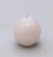 Candela Sfera Mm.60 Rigata Bianca