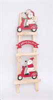 Decorazione Legno Cm.21X61Hscala C/Babbi