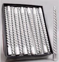 Candela Torciglione Cm.2X24H Argento Metallizzata In Scatola Esposit