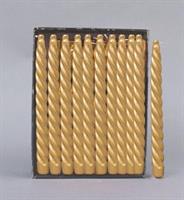 Candela Torciglione Cm.2X24H Oro Metallizzata In Scatola Espositore