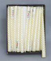 Candela Torciglione Cm.2X24H Bianca Perlata In Scatola Espositore