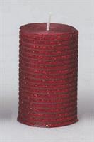 Candela Cilindro  Cm.5X7,5Cerchi Rossi