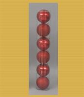6 Sfere Mm.100 Met/Sat/Rosse Assortite In Siluro Pvc