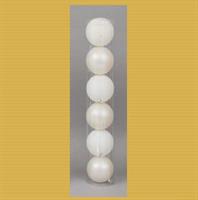 6 Sfere Mm.100 Met/Sat/Bianche Assortite In Siluro Pvc