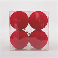 4 Sfere Mm.100 Velluto Rosso In Sct Pvc