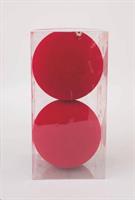 2 Sfere Mm.120 Velluto Rosso In Sct Pvc