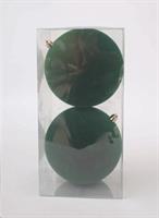 2 Sfere Mm.120 Velluto Verde Albero In Sct Pvc