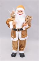 Babbo Natale Cm.60 C/Vestito Velluto Oro C/Alberino