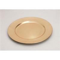 Piatto Plastica Oro Cm.33 Satinato Lucido
