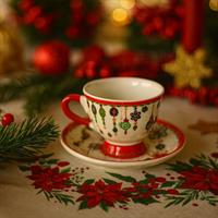 Tazza Caffè Con Piattino Christmas Magic