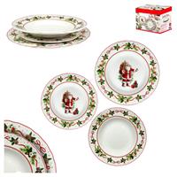Servizio Piatti 18 Pz Babbo Natale