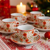 6 Tazzine Con Piatto Vischio