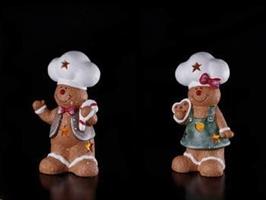 Decorazione Natale M.Biscot+Led A2M Cm14X9Xh22
