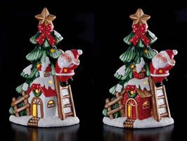 Albero Natale Ceramica+Led A2C 20X11Xh31