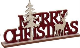 Decorazione Mdf+Vell Natale Cm35X5Xh19