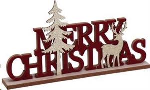 Decorazione Mdf+Vell Natale Cm35X5Xh19