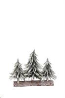 Decorazione Legno 3Alberi Natale  Innevati