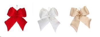 Fiocco Plastica+Tessuto Natale Cm26X30
