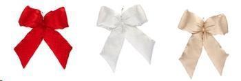 Fiocco Plastica+Tessuto Natale Cm33X40