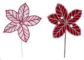 Fiore Decorazione Velluto A2Col Natale D23Xh32