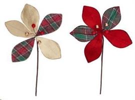 Fiore Decorazione Tessuto A2Col Natale D25Xh32