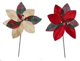 Fiore Decorazione Tessuto A2Col Natale D30Xh40