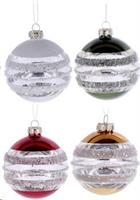Pallina Natale Vetro Ass4Col Exp12 D8