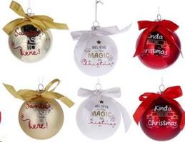 Pallina Natale Vetro A3C2F Exp12 D8