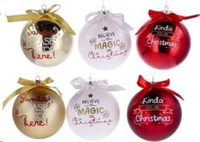 Pallina Natale Vetro A3C2F Exp6 D12
