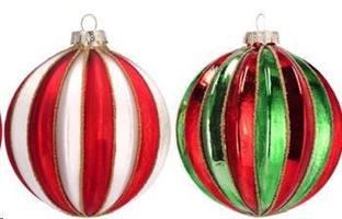 Pallina Natale Vetro Bicolore A2C Exp6 D10