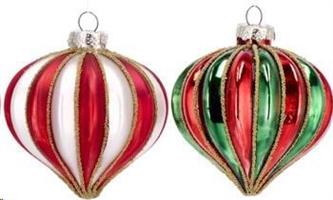Decorazione Natale Vetro Bicolore D9