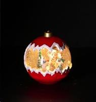 Pallina Natale Plastica Led+Mus D15Xh16