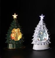 Albero Natale Plastica Led+Mus 16X10Xh27