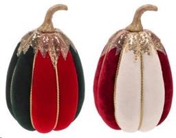 Decorazione Natale Zucca Ass2Col Diam20Xh32