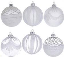 Pallina Natale Vetro Trasparente A3D2F Ex12 D8