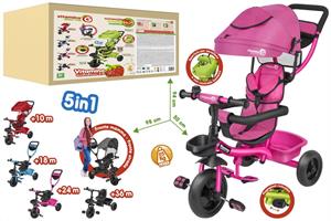 Triciclo Metallo Vitamino Evo2.0 C/Ped/Paras Rosa